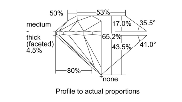 Profile to actual proportions