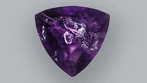 Amethyst with a large aqueous primary fluid inclusion