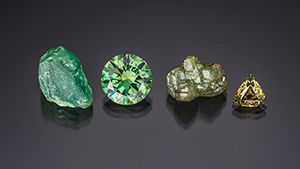 A selection of demantoid from Namibia’s Green Dragon mine.