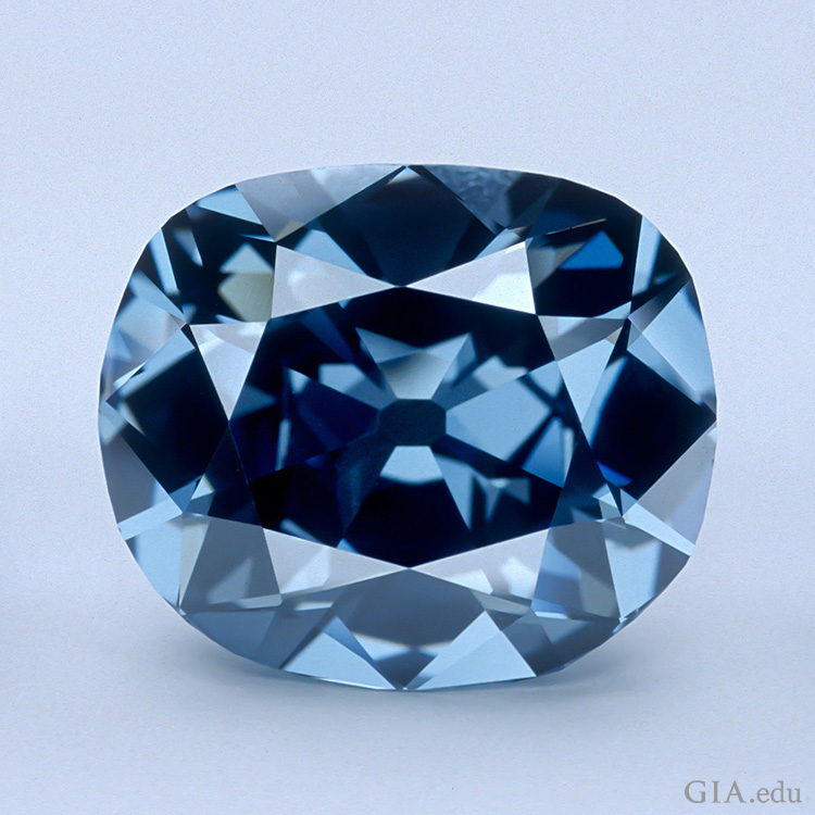 This deep-blue 45.52 carat April birthstone is the famous Hope diamond.